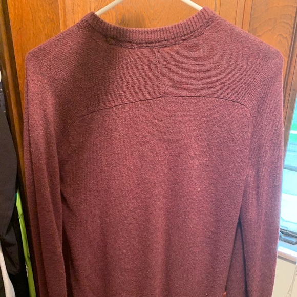 Burgundy Dividend Sweater - Picture 2 of 2